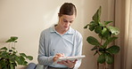 Physiotherapy, clipboard and planning with woman in clinic for update, rehabilitation report or chiropractor. Medical review, physical therapy progress and schedule with person writing for healthcare