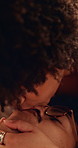 Love, couple and kiss on home sofa with care, commitment and support in healthy relationship. Man, woman or people with connection on lounge couch for comfort, romance and affection on forehead