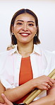 Asian woman, face and arms crossed with drum sticks in class for taiko tradition, culture or practice. Portrait, Japanese musician and person with pride for music lesson, sound or percussion art