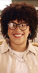 Wellness, face and woman in house with day off, positive attitude or unwind with weekend break. Wellbeing, portrait or happy person in home with good mood, confidence and satisfaction in Los Angeles.