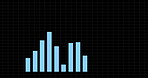 Digital, dashboard and bar graph on computer screen for finance, graphic display and data software. Chart, technology and information analytics with summary, statistics and report with infographic
