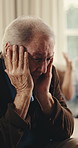 Senior, man and couple with stress in home for argument, fight or ignore with confrontation. Elderly, male person or woman shouting with conflict for disagreement, dispute or separation in retirement