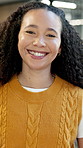 Creative, face and happy woman with designer in office for career pride, growth or job opportunity. Portrait, female person or smile with positivity or confidence for business design or development