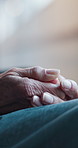 Senior, hands and pain with arthritis in home, osteoarthritis or carpal tunnel with inflammation. Retirement, person and sore fingers with tendinitis, gout or osteoporosis with medical discomfort