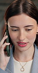 Finance, phone call and business woman with smile in office for accounting or bookkeeping schedule. Laptop, communication and research with tech and accountant for audit feedback or tax compliance