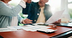 Mature, couple and calculator with high five in home for finance success, investment or profit. Man, woman or documents with calculation for financial audit, expenses or bills together in house