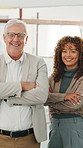 Face, architect and diversity with team for construction, renovation or about us in building site. Portrait, contractor or civil engineer with happy group for architecture project or development