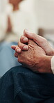 Hands, anxiety and person in support group for mental health, fidget and coping mechanism for stress. Patient, therapy session and counseling with stimming for overthinking, nervous tension or trauma