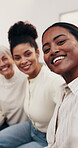 Women, face and selfie with senior mother, home and profile picture for memory and bonding together. Family, portrait and happy people on weekend, photography and relax with elderly parent in house