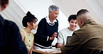 Lecturer, students and help in college with laptop, advice and explain how to use AI for education. Professor, people and talk in university class with computer, study tips or assistance for project.