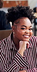 Happy, college and face of woman in classroom for learning, education and lesson for phd course. Portrait, school and student at university for lecture, knowledge and assignment for opportunity