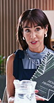 Team, meeting and businesswoman with documents in boardroom, applause or explaining design proposal. Graphic designer, ideas and mature person with paperwork, clapping and happy with brand identity