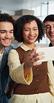 Logistics, happy or team in office with selfie, connection or digital memory in ecommerce startup. Distribution, people or warehouse staff with bonding, group picture or social media post for webshop