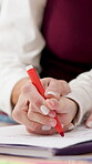 Homework, mother and girl in house with helping hand, childcare and support with homeschool activity. Education, parent and child with task aid, family guidance and assistance in distance learning.