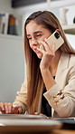 Woman, potter or phone call in small business with laptop, supplier contact or smile for feedback. Entrepreneur, tech or talk in studio for ceramic availability, customer service or distribution list